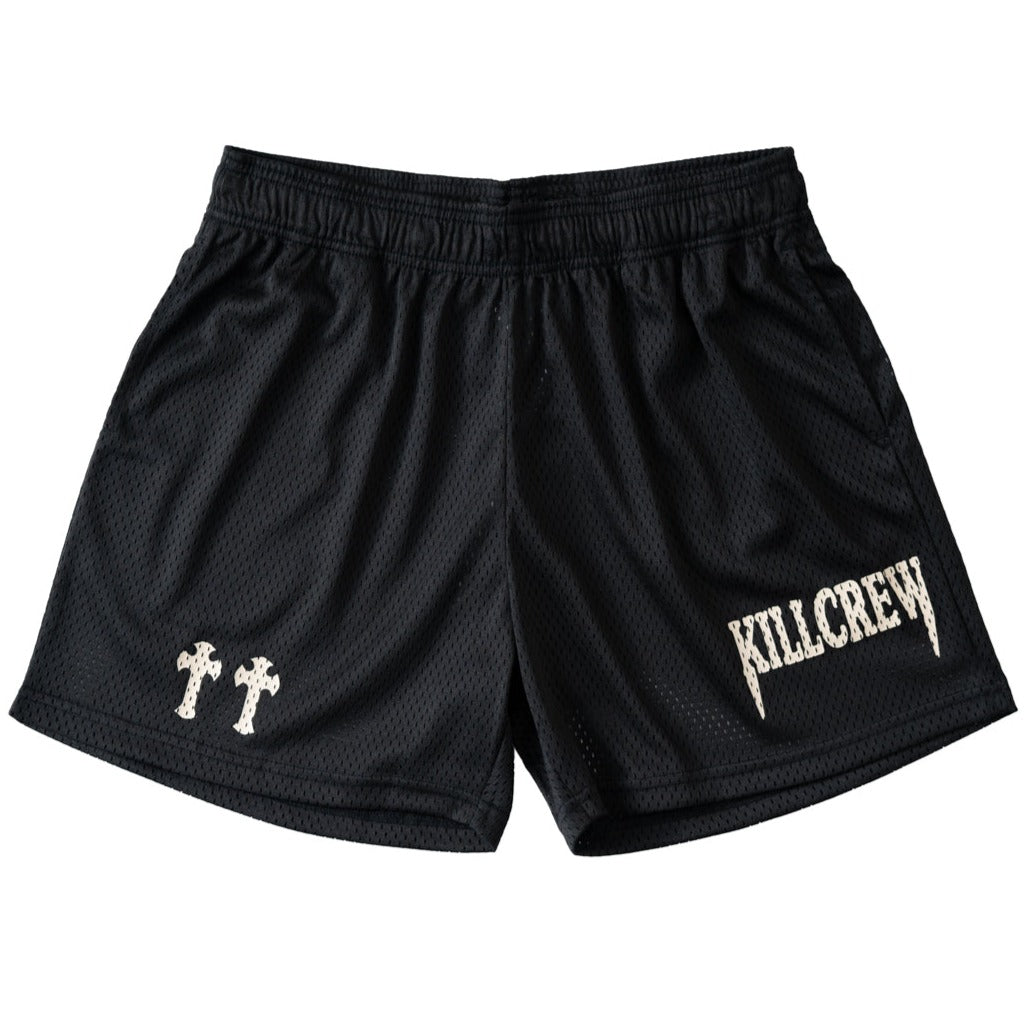 VENTED MESH SHORTS MEDIEVAL BLACK CREAM Kill Crew