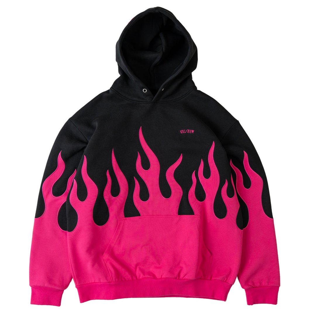 OVERSIZED PREMIUM HEATER HOODIE BLACK PINK Kill Crew