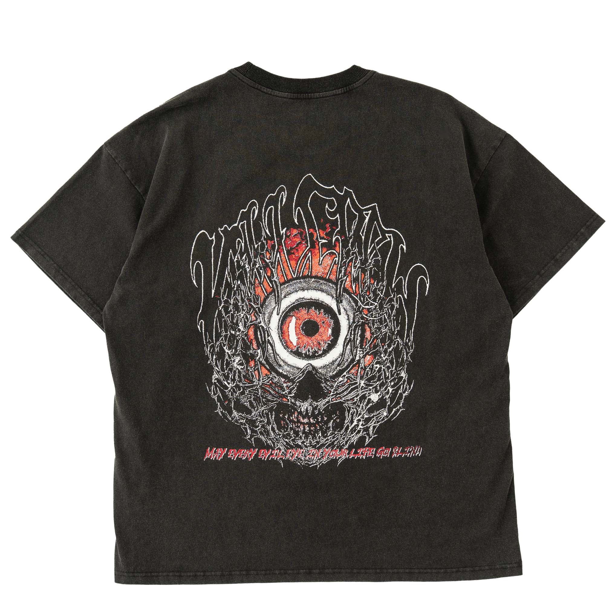 RELAXED FIT LUX EVIL EYE T-SHIRT - BLACK