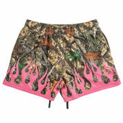 MUAY THAI SHORTS (MID THIGH CUT) WILDFIRE - PINK