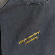 RELAXED FIT LUX SCRIPT T-SHIRT - BLACK / YELLOW