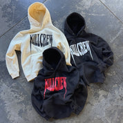 OVERSIZED LUX "FANGS" HOODIE - BLACK / RED