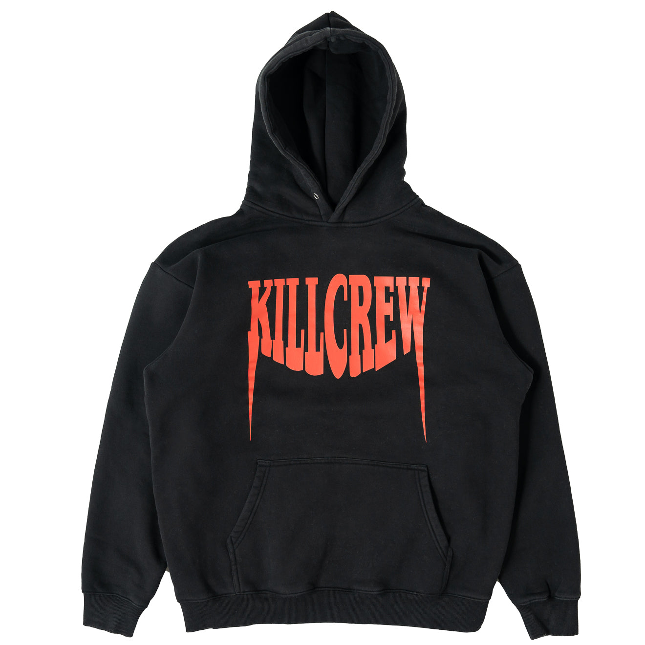 OVERSIZED LUX "FANGS" HOODIE - BLACK / RED