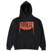 OVERSIZED LUX "FANGS" HOODIE - BLACK / RED