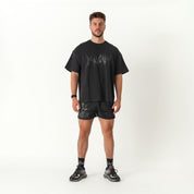 RELAXED FIT NATURAL COTTON "BUILT TO DESTROY" T-SHIRT - BLACKOUT