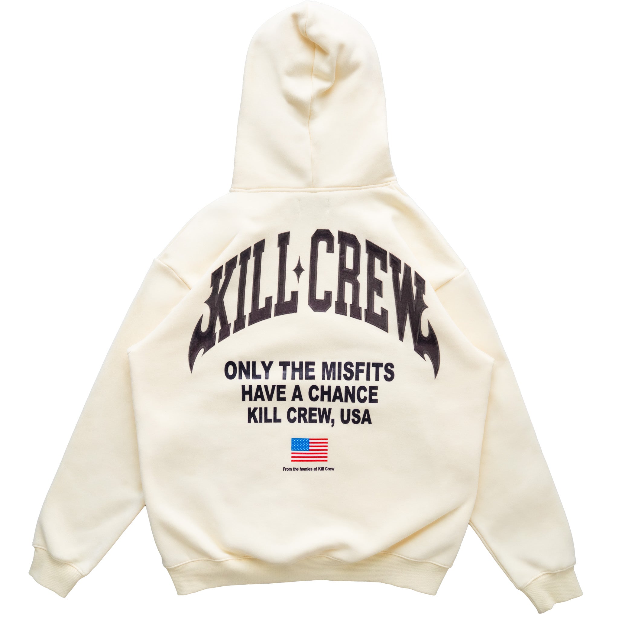 killremote トパーズフーディ OVERSIZED LUX CHROME HOODIE - CREAM – Kill Crew