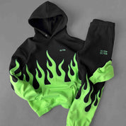 OVERSIZED PREMIUM HEATER HOODIE - BLACK / GREEN