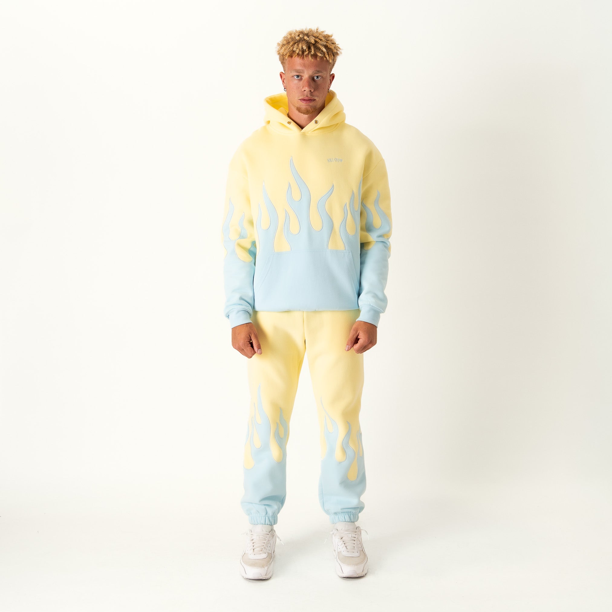 OVERSIZED PREMIUM HEATER HOODIE - YELLOW / BLUE
