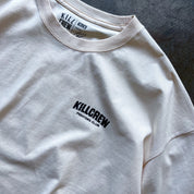 RELAXED FIT RIGOROUS TRAINING T-SHIRT - CREAM / BLACK