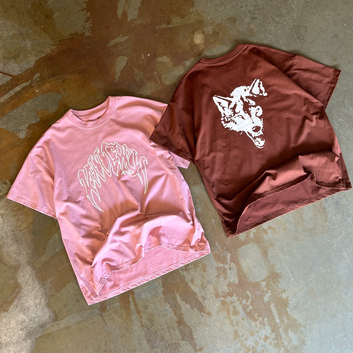 OVERSIZED "CLASSIC" T-SHIRT - PINK / WHITE