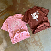 OVERSIZED "CLASSIC" T-SHIRT - PINK / WHITE