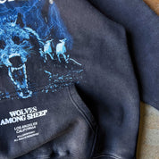 OVERSIZED LUX MIDST OF WOLVES HOODIE - BLACK