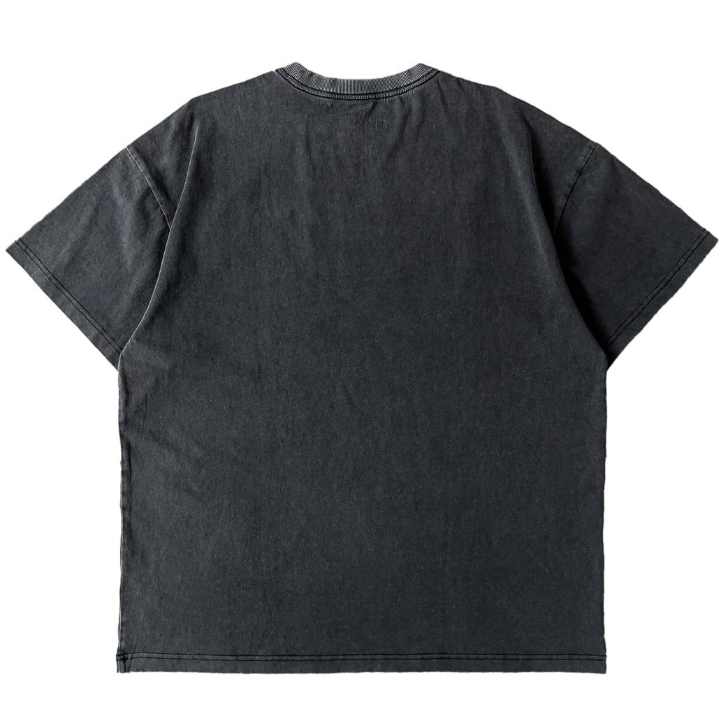 RELAXED FIT LUX SCRIPT T-SHIRT - BLACK / YELLOW