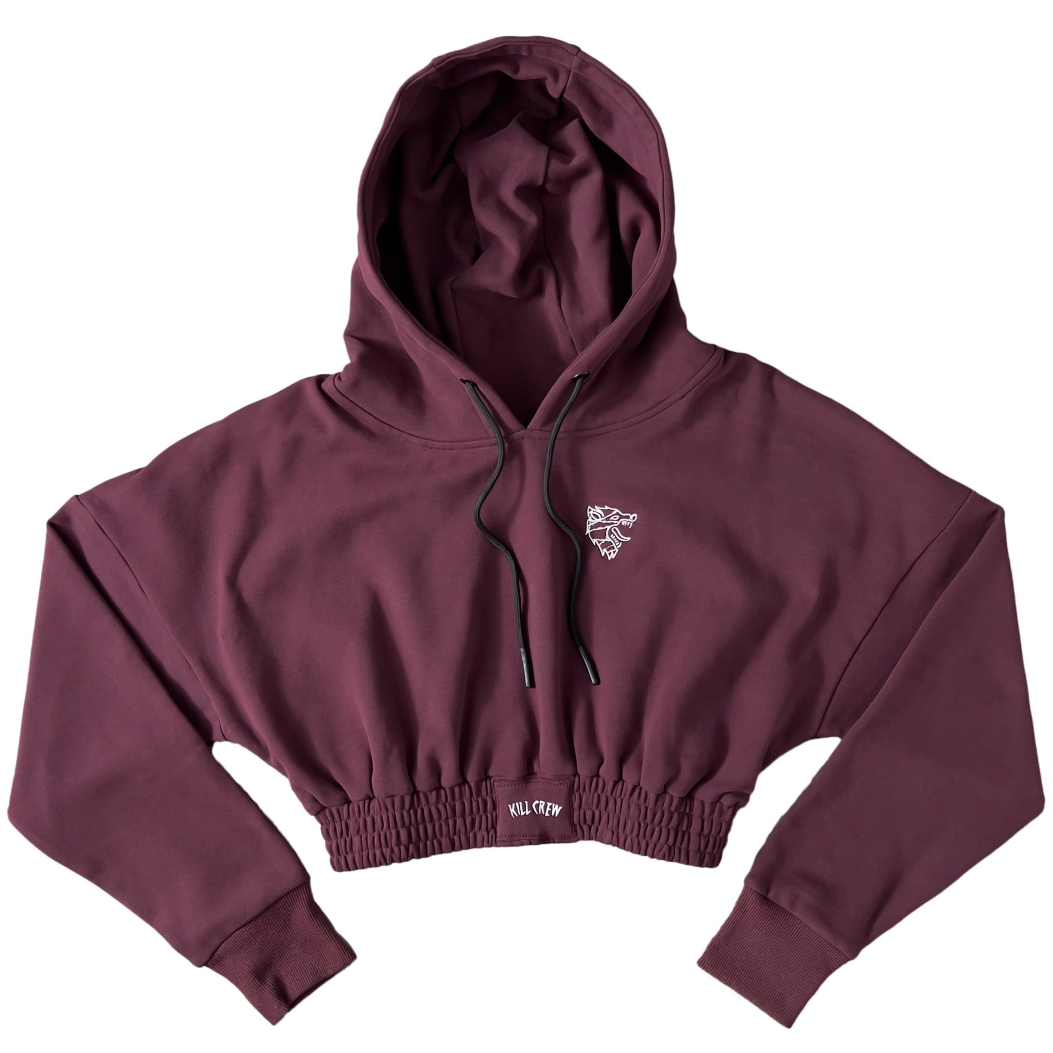 KILL CREW CROP HOODIE MAROON Kill Crew