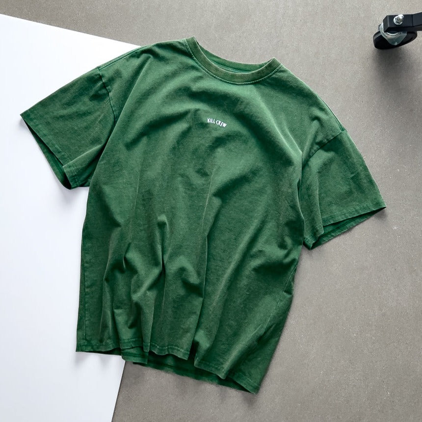 RELAXED FIT LUX "SIMPLE" T-SHIRT - GREEN