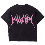 RELAXED FIT LUX "COMFORT ZONE" T-SHIRT - BLACK / PINK