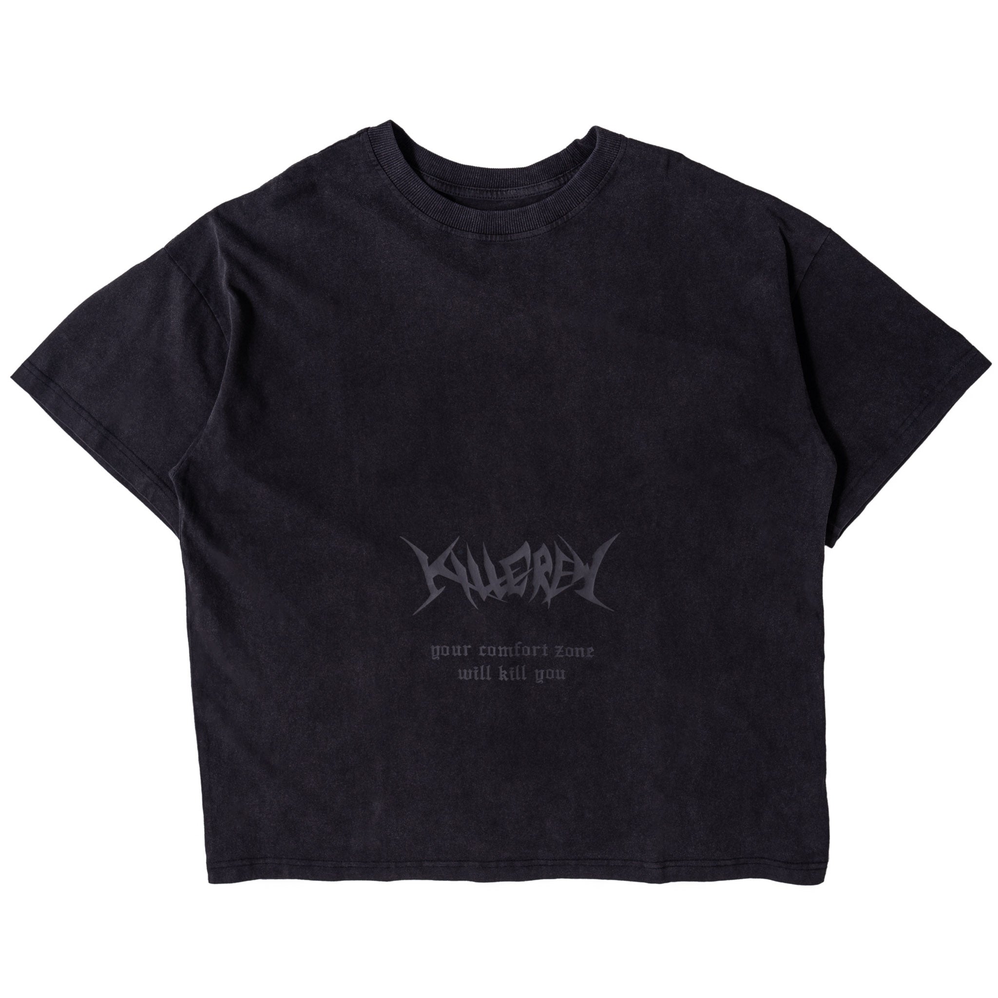 RELAXED FIT LUX "COMFORT ZONE" T-SHIRT - BLACKOUT