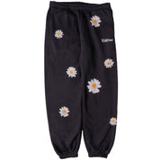 OVERSIZED LUX "DAISY" SWEATPANTS - BLACK