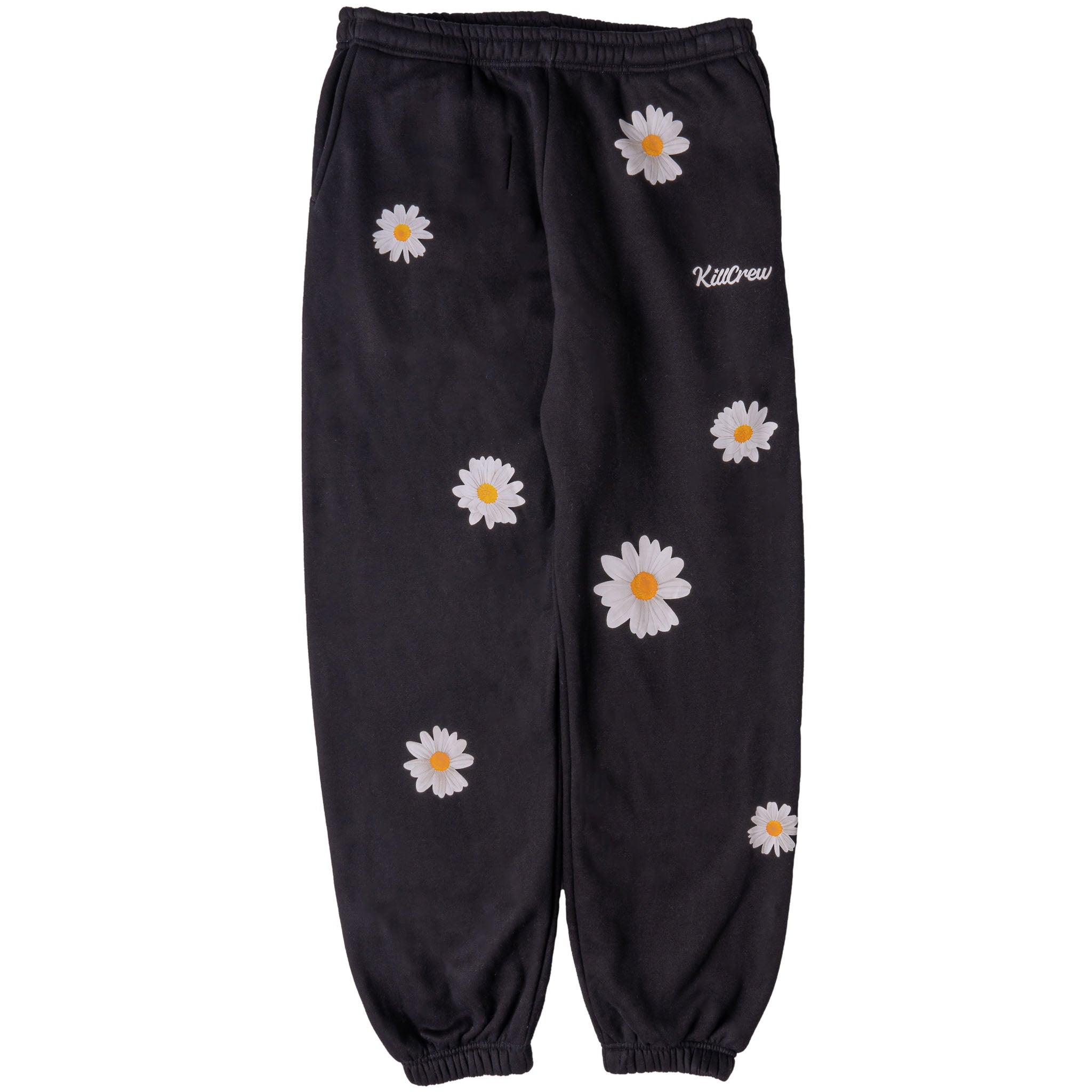 OVERSIZED LUX "DAISY" SWEATPANTS - BLACK