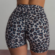 SCRUNCH BIKER SHORTS - LEOPARD