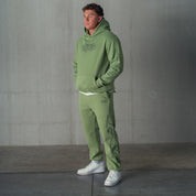 OVERSIZED LUX "TRIBAL" SWEATPANTS - GREEN / BLACK