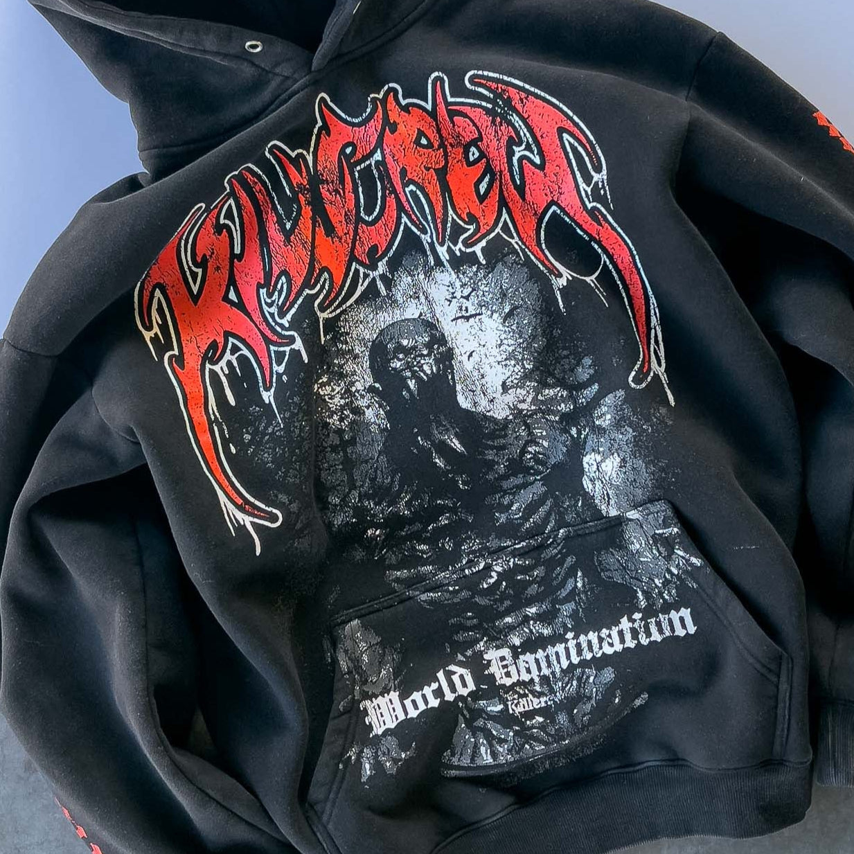 OVERSIZED LUX "GHOUL" HOODIE - BLACK