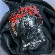 OVERSIZED LUX "GHOUL" HOODIE - BLACK