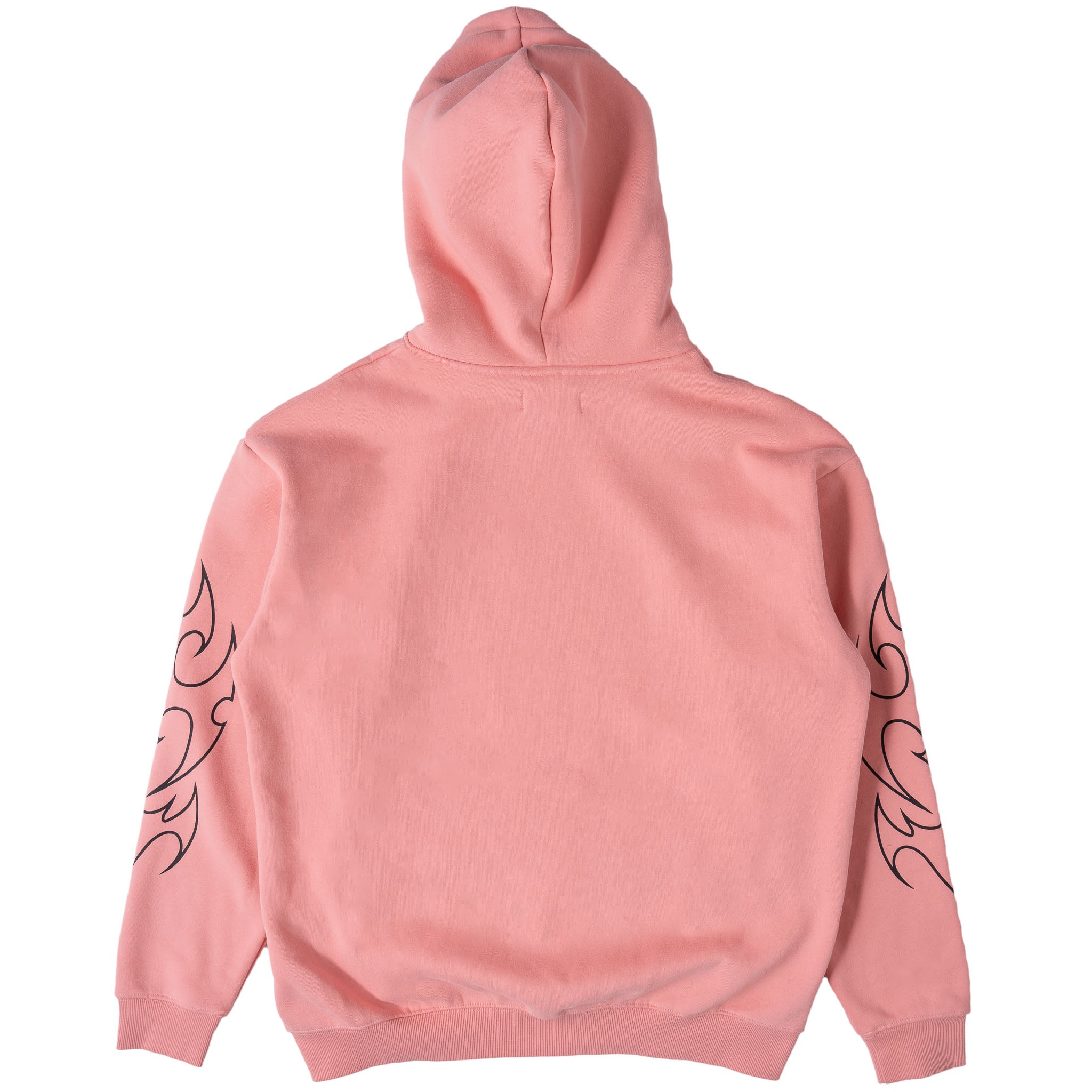 OVERSIZED LUX "TRIBAL" HOODIE - PINK / BLACK