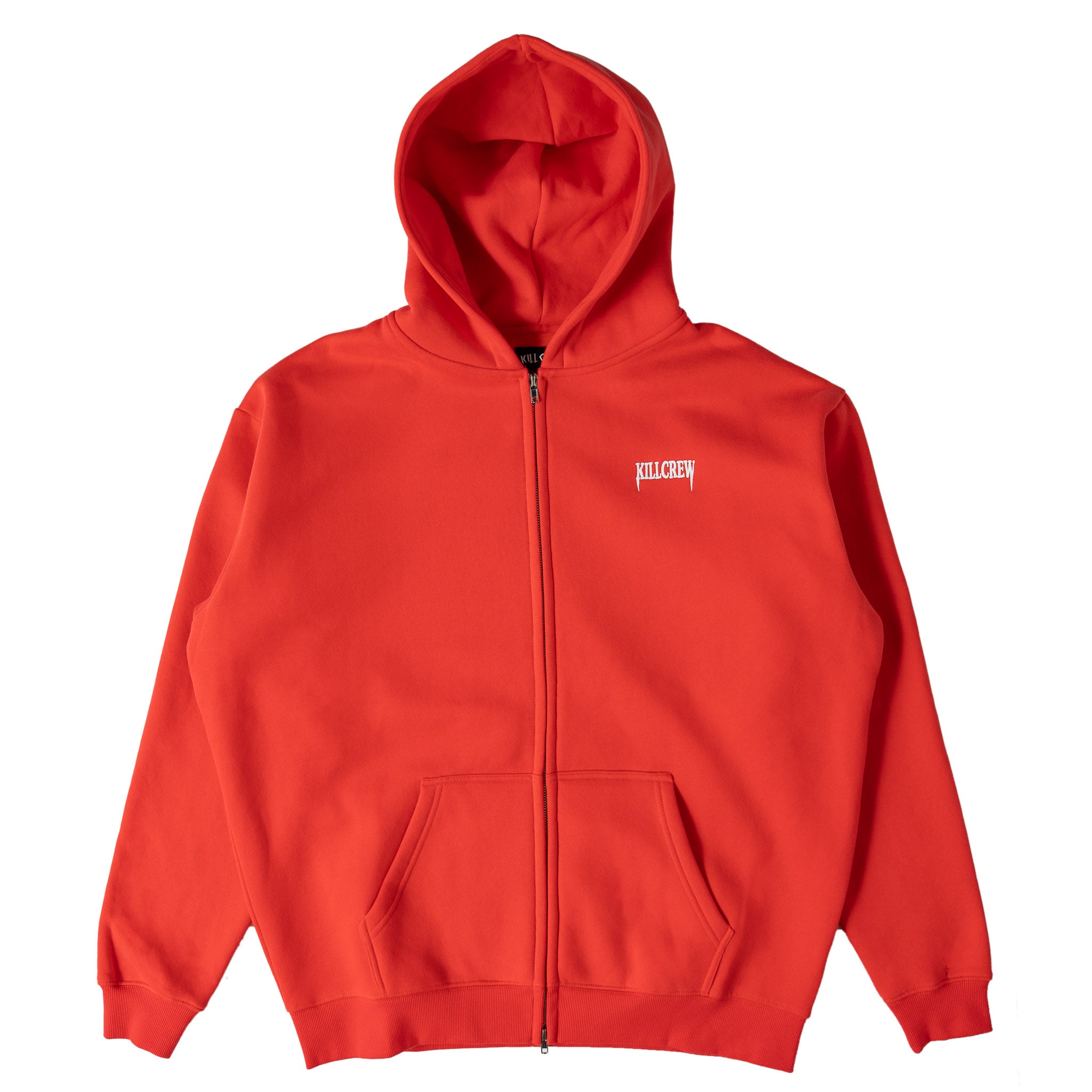 Kill Crew Oversized Lux Simple Zip Up Red Xs