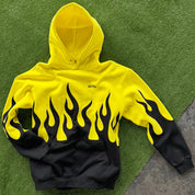 OVERSIZED PREMIUM HEATER HOODIE - YELLOW / BLACK