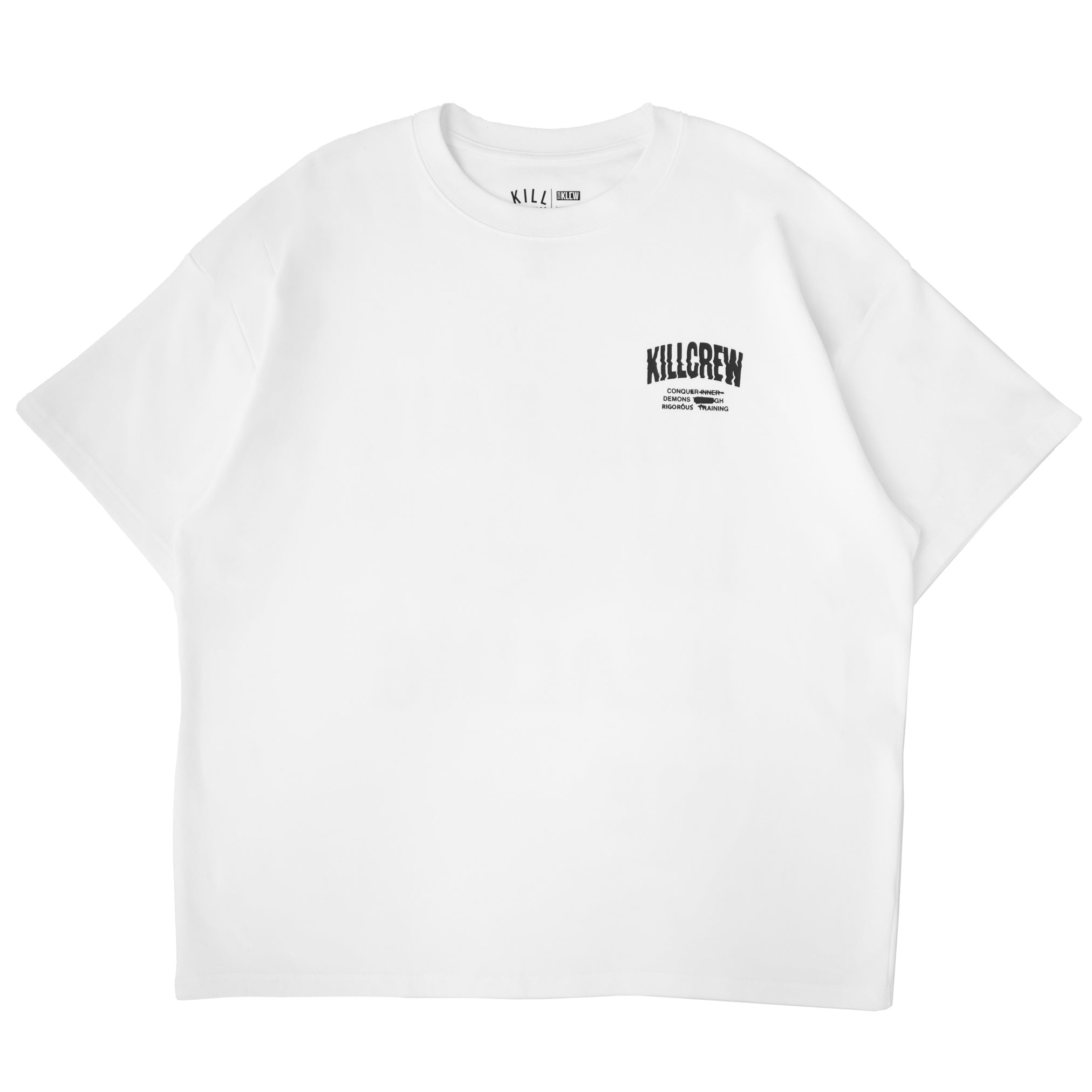 RELAXED FIT NATURAL COTTON "THE PAIN" T-SHIRT - WHITE