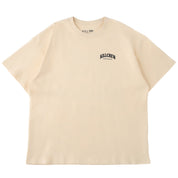 RELAXED FIT NATURAL COTTON BOXING DEPARTMENT T-SHIRT - CREAM / BLACK