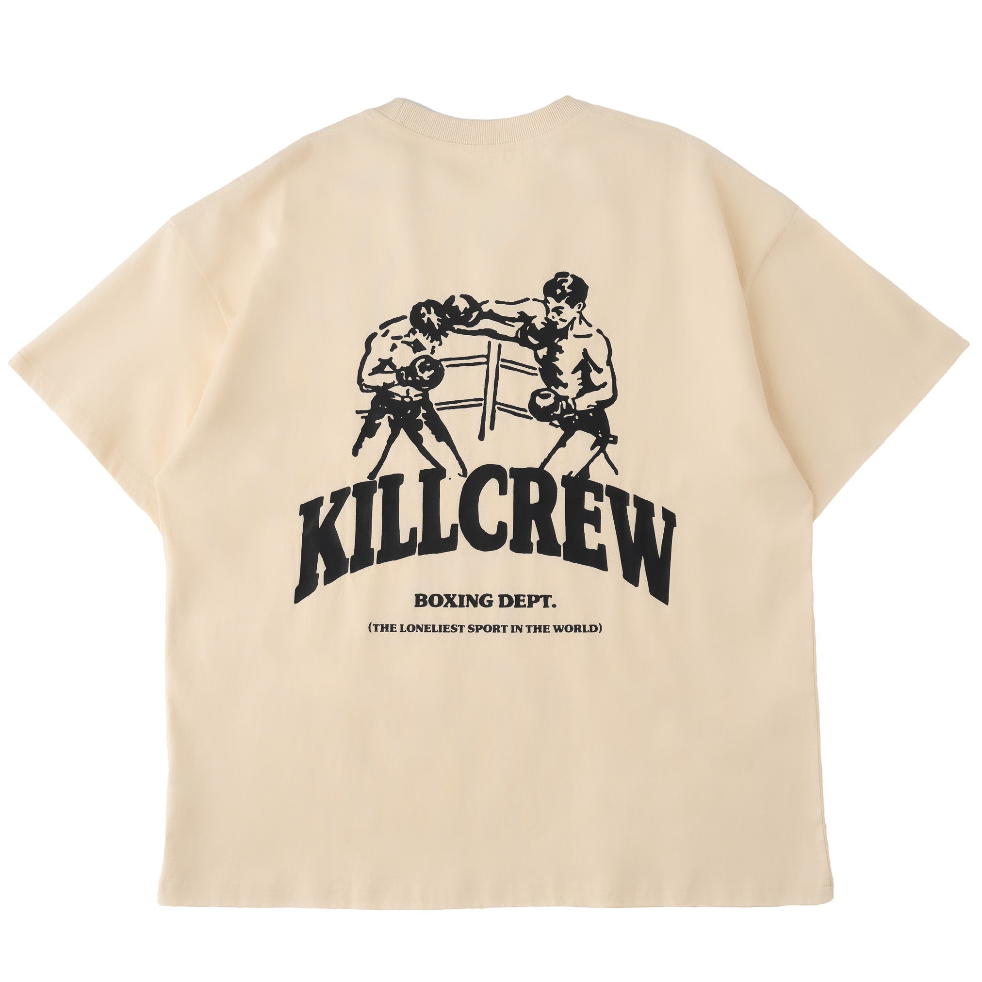 トップス MOMENTEL Old boxing T-shirt RELAXED FIT NATURAL COTTON BOXING DEPARTMENT T-SHIRT - CREAM