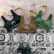 KILL CREW RIBBED SPORTS BRA - BROWN