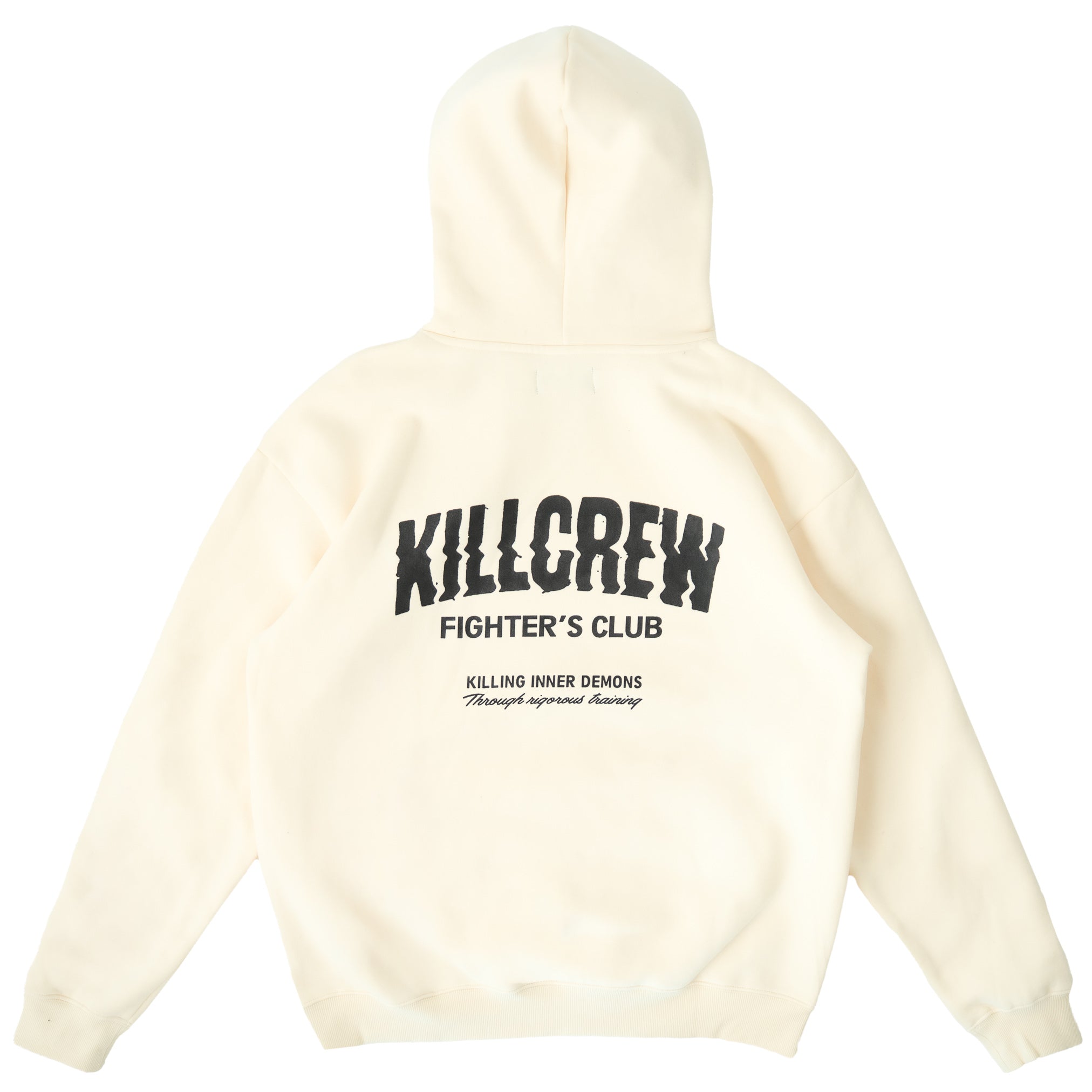 OVERSIZED LUX RIGOROUS TRAINING HOODIE - CREAM / BLACK – Kill Crew