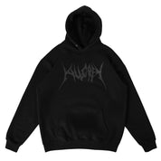 OVERSIZED LUX HOODIE "BUILT TO DESTROY" HOODIE - BLACKOUT