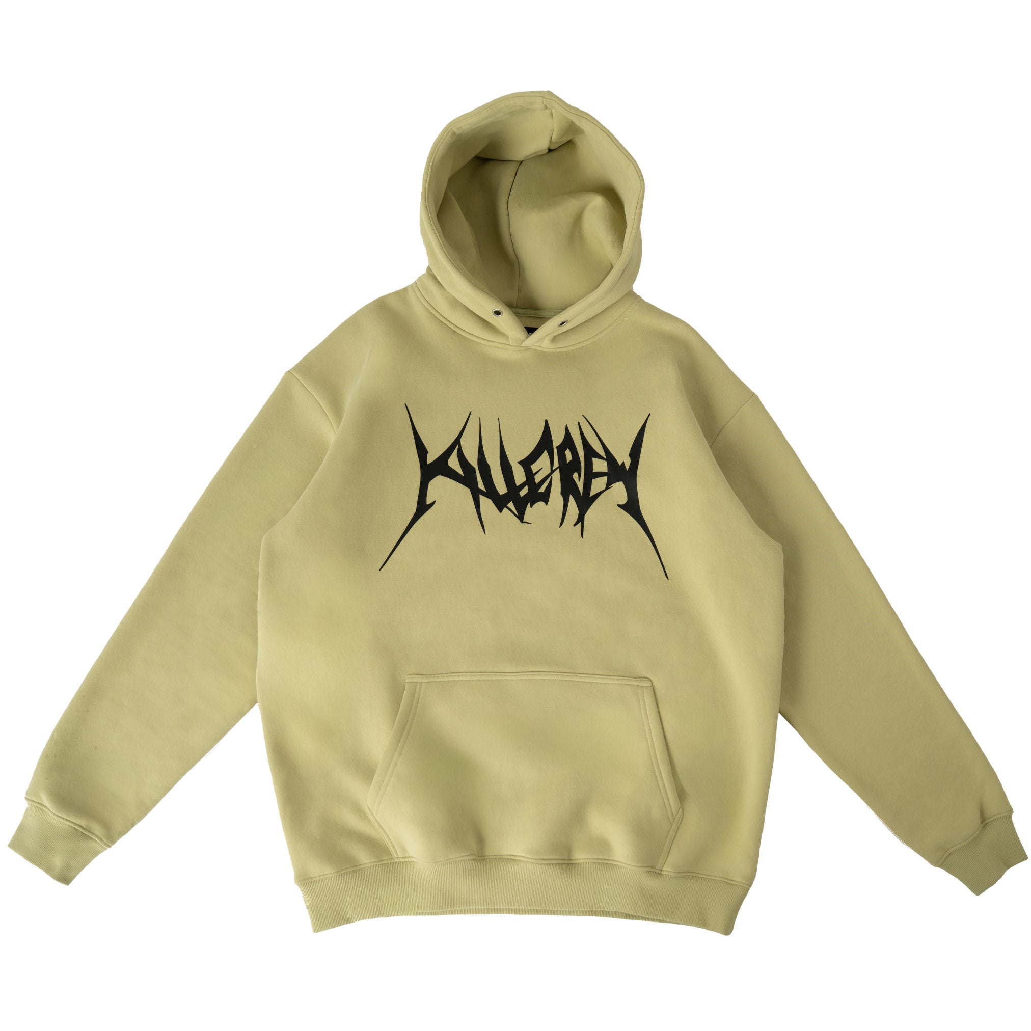 OVERSIZED LUX HOODIE "BUILT TO DESTROY" HOODIE - GREEN / BLACK