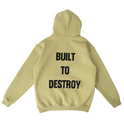 OVERSIZED LUX HOODIE "BUILT TO DESTROY" HOODIE - GREEN / BLACK