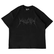 RELAXED FIT NATURAL COTTON "BUILT TO DESTROY" T-SHIRT - BLACKOUT
