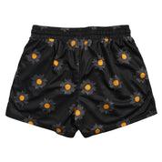 MUAY THAI SHORTS (MID THIGH CUT) SUNFLOWER - BLACKOUT