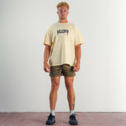 MUAY THAI SHORTS (MID THIGH CUT) v1 - OLIVE