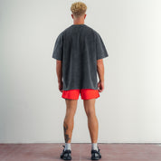 MUAY THAI SHORTS (MID THIGH CUT) v1 -  RED