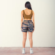 KILL CREW RIBBED SPORTS BRA - BROWN