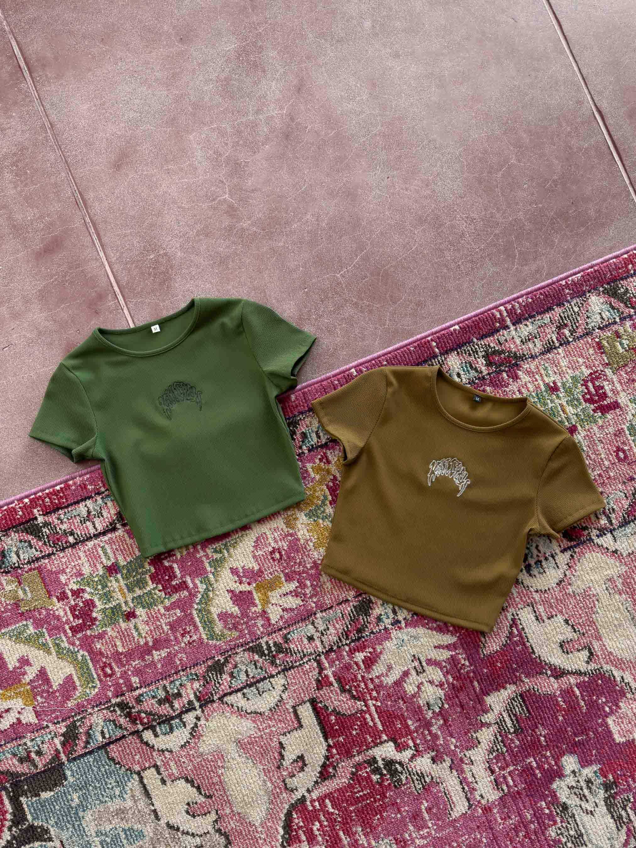 KILL CREW RIBBED BABY TEE - BROWN