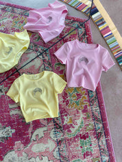 KILL CREW RIBBED BABY TEE - PINK