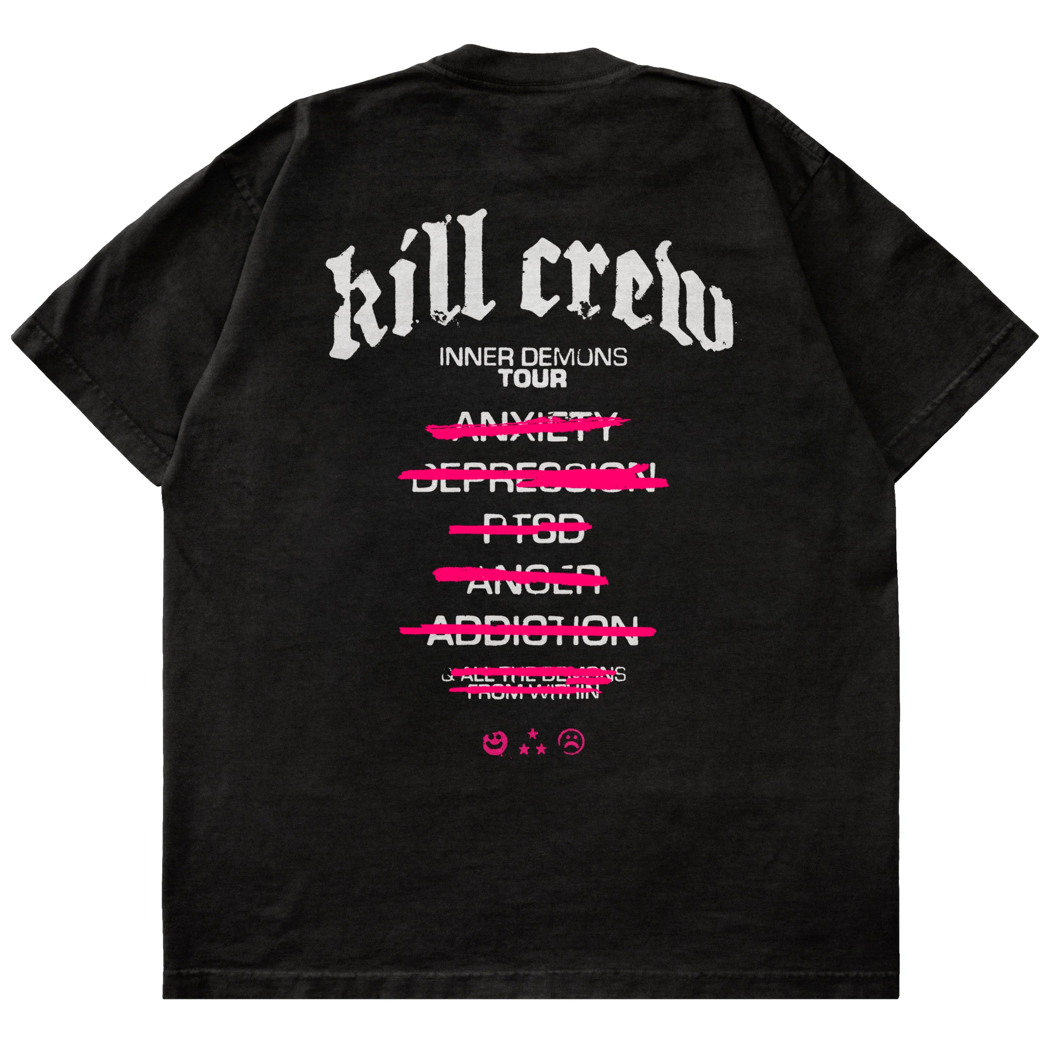 RELAXED FIT INNER DEMONS TOUR T-SHIRT - BLACK / WHITE