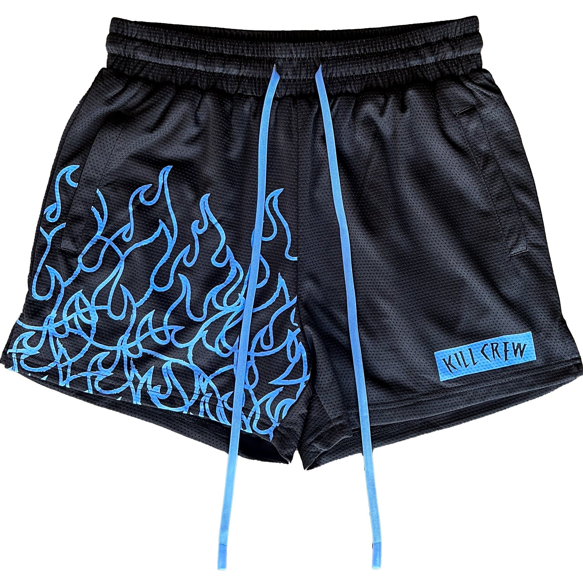 XENO サーフパンツ FLAME BLACK BLUE Lサイズ