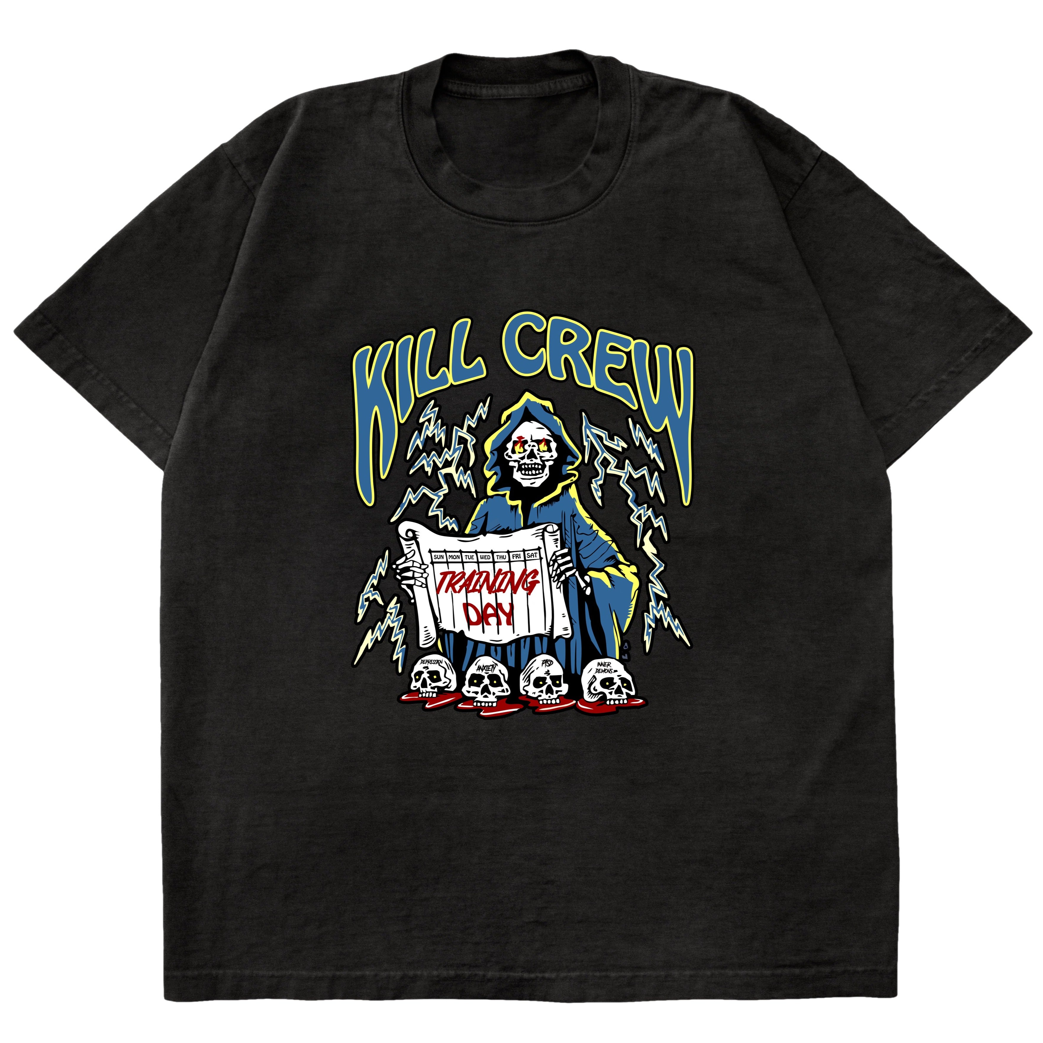 OVERSIZED TRAINING DAY T-SHIRT - BLACK – Kill Crew
