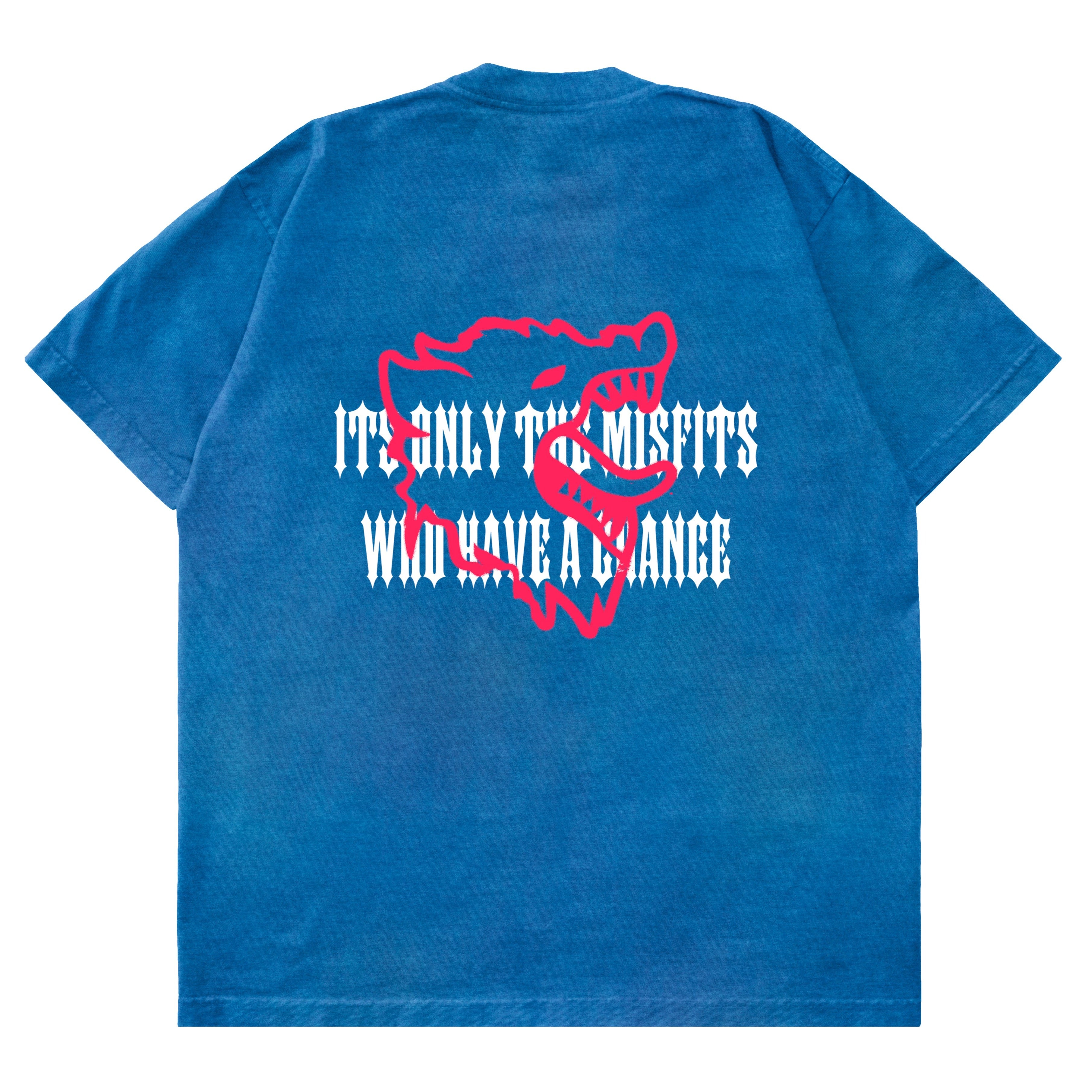 OVERSIZED MISFITS HAVE A CHANCE T-SHIRT - BLUE – Kill Crew