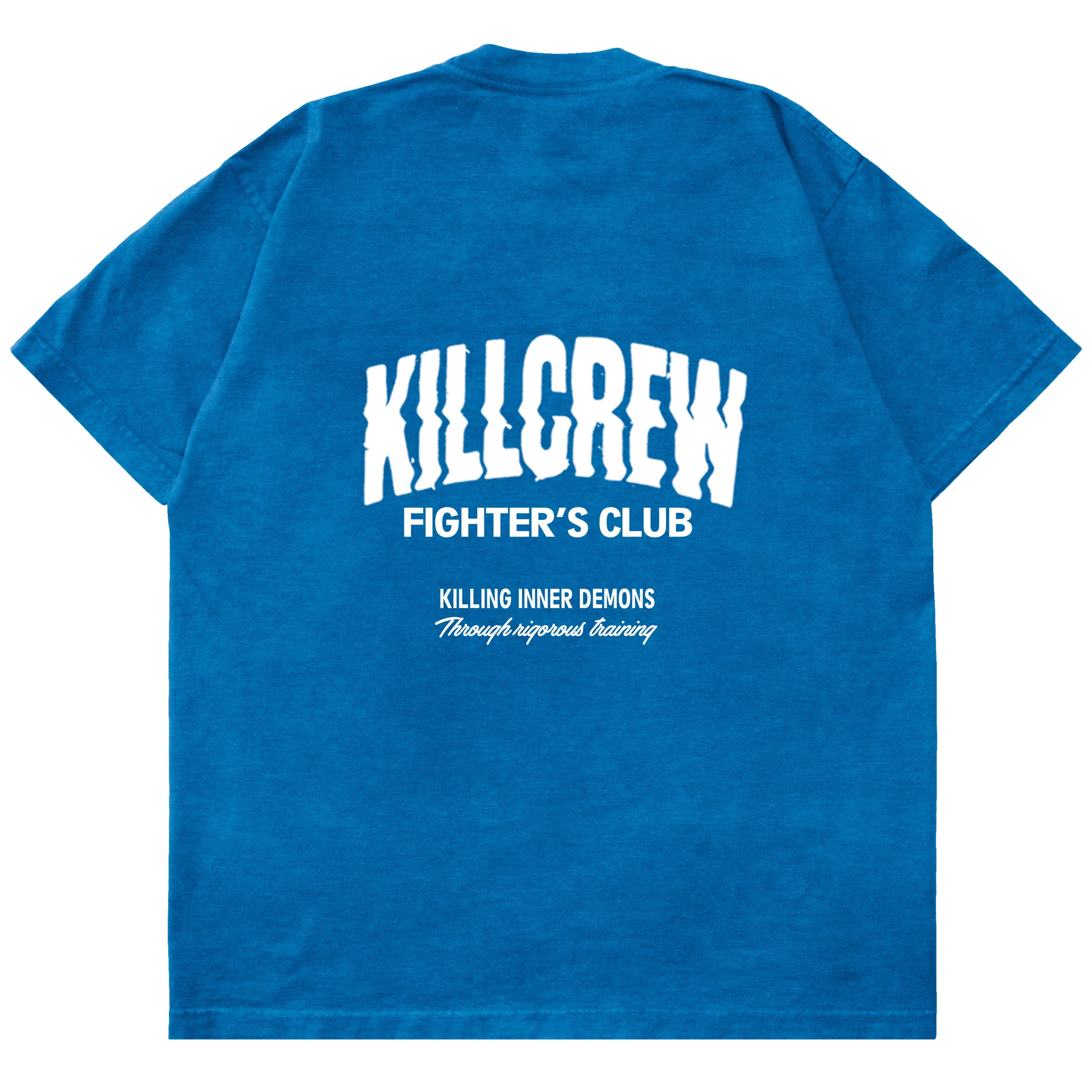 RELAXED FIT RIGOROUS TRAINING T-SHIRT - BLUE / WHITE – Kill Crew